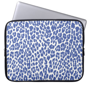 Capa Para Notebook Padrão de Leopardo Azul