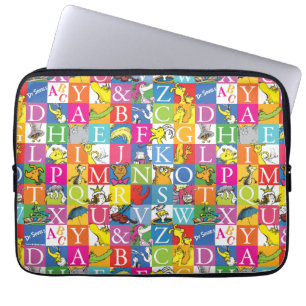 Capa Para Notebook Padrão de Letras Maiúsculas Coloridas do ABC do Dr