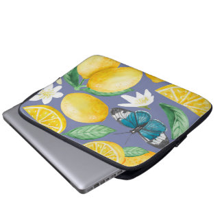 Capa Para Notebook padrão de limão aquarela