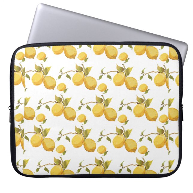 Capa Para Notebook Padrão de limão da vindima (Frente)
