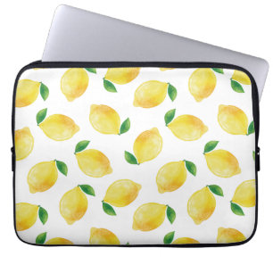 Capa Para Notebook Padrão de Limão de Aquarela