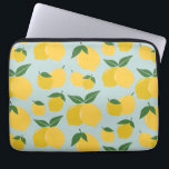 Capa Para Notebook Padrão De Limão Fruta Retroativa Amarelo Em Verde<br><div class="desc">Impressão de Fruta de retrô - Padrão de limão - Amarelo em verde.</div>
