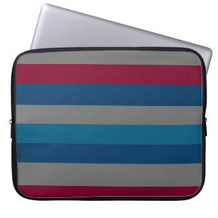 Capa Para Notebook padrão de linhas Bordeaux feminino modernas