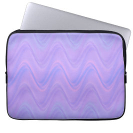 Capa Para Notebook Padrão de Linhas Onduladas Rosa Roxo