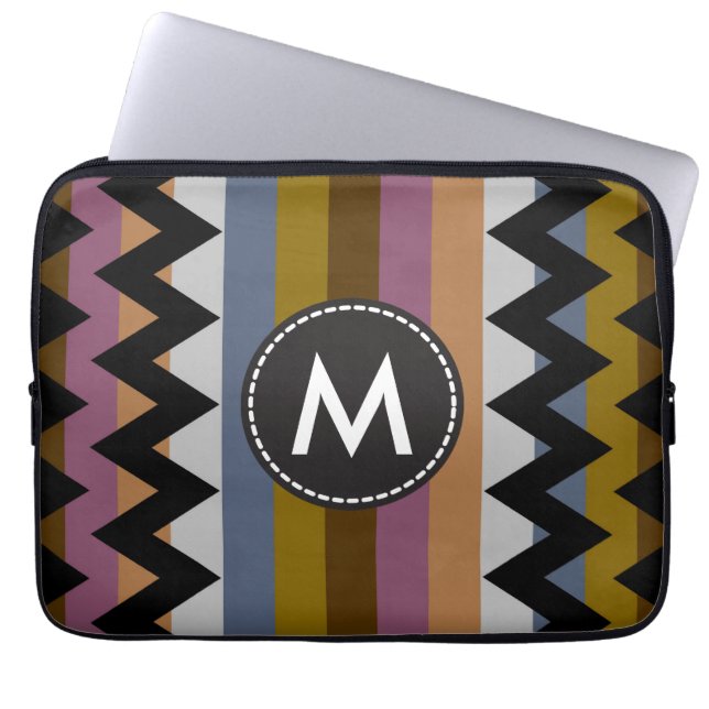 Capa Para Notebook Padrão de Listras Chevron Chic e Tendência (Frente)