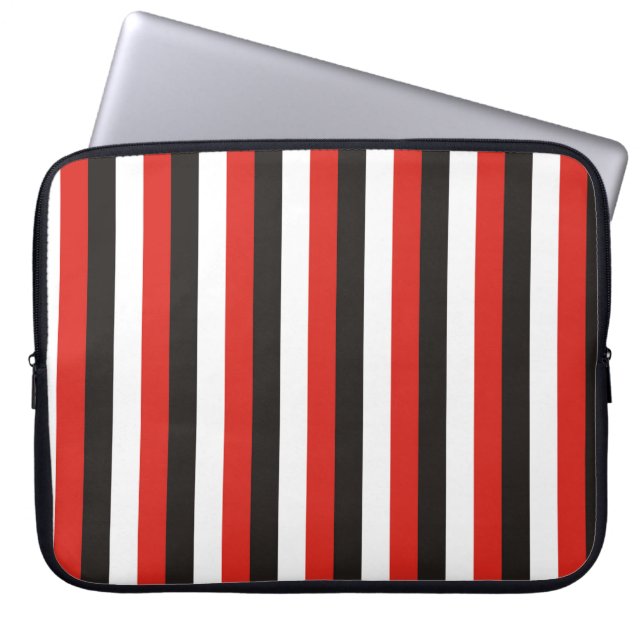 Capa Para Notebook padrão de listras da bandeira de amsterdã vermelho (Frente)