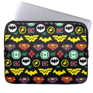 Capa Para Notebook Padrão de logotipo da Liga da Justiça de Chibi