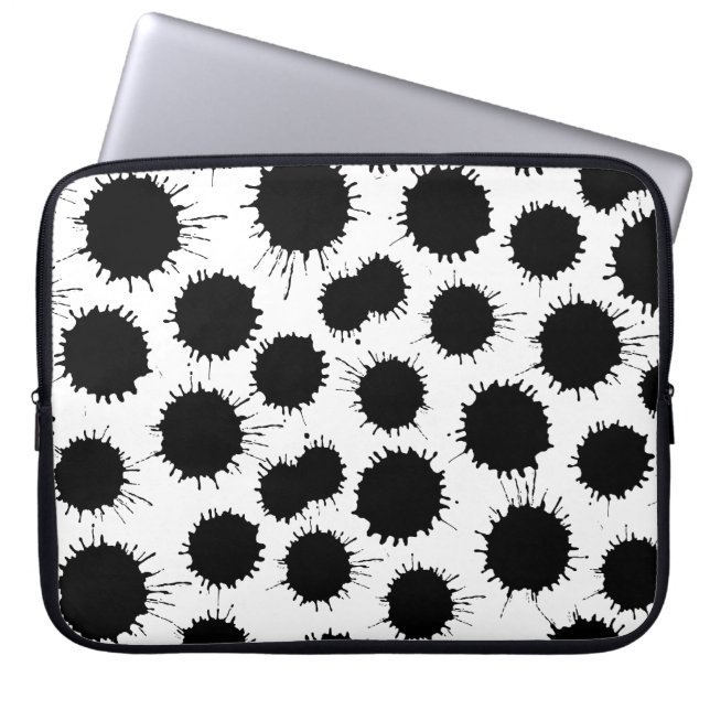 Capa Para Notebook Padrão de lote - Preto em branco (Frente)