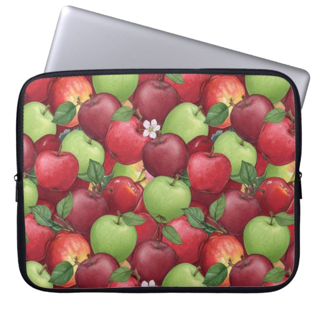 Capa Para Notebook Padrão de Maçã Aquarela Colheita de Outono (Frente)
