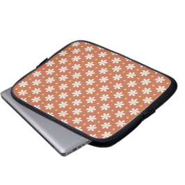Capa Para Notebook Padrão de Margaridas Brancas Fundo Personalizado