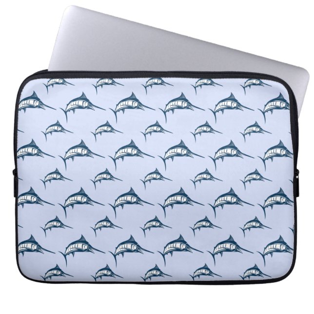 Capa Para Notebook Padrão de Marlin Azul (Frente)