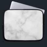 Capa Para Notebook Padrão de mármore branco elegante<br><div class="desc">Adicione um toque de estilo exclusivo com esta Bolsa de laptop de Padrão de Marble Branco Elegante Clássico.</div>