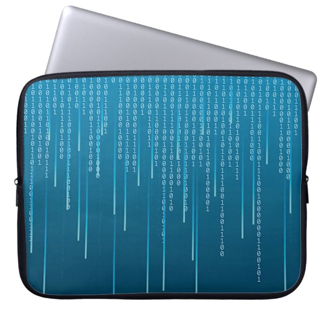 Capa Para Notebook Padrão de matriz em azul (Frente)