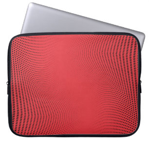 Capa Para Notebook Padrão de meio tom monocromático abstrato vermelho