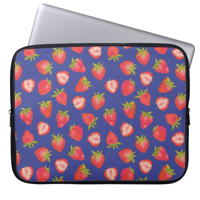 Capa Para Notebook Padrão de morango (Frente)