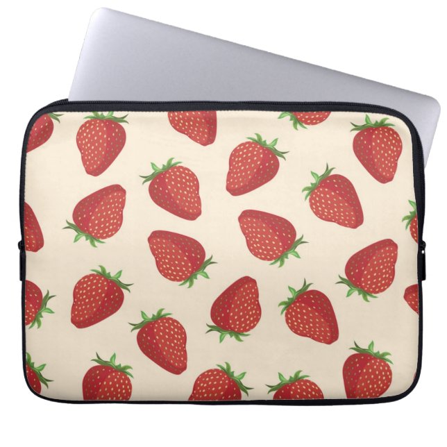 Capa Para Notebook Padrão de morango (Frente)