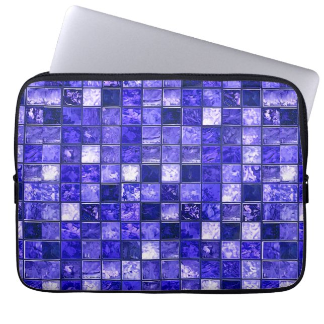 Capa Para Notebook Padrão de mosaico azul (Frente)