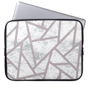 Capa Para Notebook Padrão de mosaico de cinzas pálidas