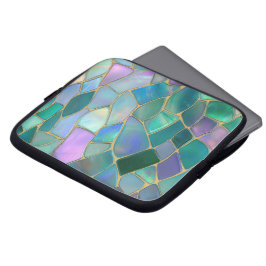 Capa Para Notebook Padrão de mosaico de vitral em cores pastéis