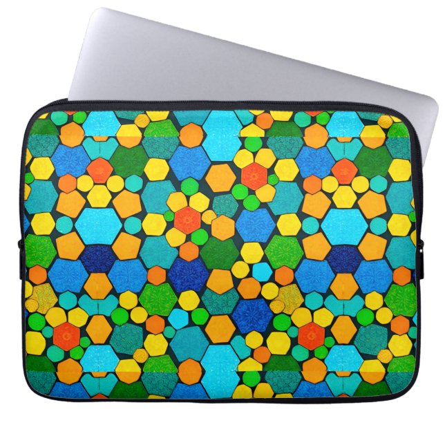 Capa Para Notebook Padrão de mosaico geométrico abstrato (Frente)