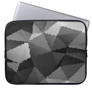 Capa Para Notebook Padrão de mosaico preto e branco