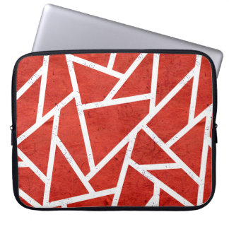 Capa Para Notebook Padrão de mosaico vermelho e branco