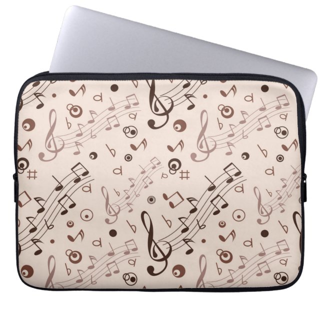 Capa Para Notebook Padrão de música (Frente)