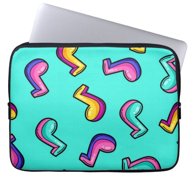 Capa Para Notebook Padrão de música (Frente)