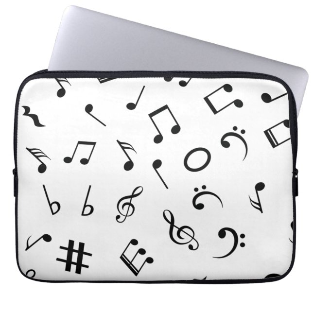 Capa Para Notebook Padrão de música (Frente)