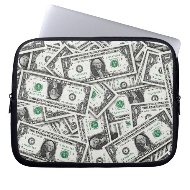 Capa Para Notebook Padrão de Nota de Um Dólar (Frente)