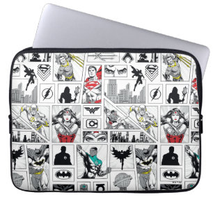 Capa Para Notebook Padrão de Painel Heroico da Liga da Justiça