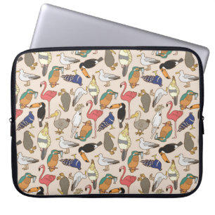 Capa Para Notebook padrão de pássaro sem costura