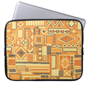 Capa Para Notebook Padrão de patch sem costura bordado. Bohemian o
