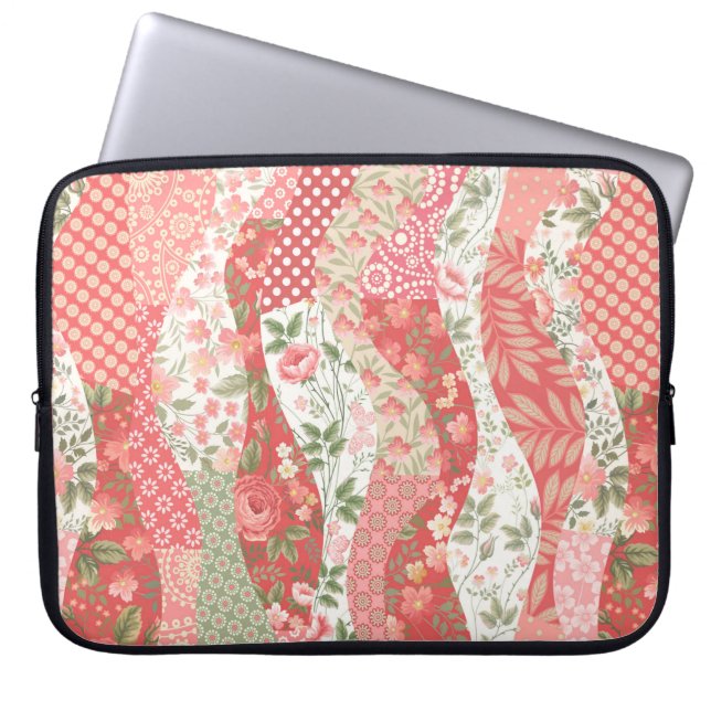 Capa Para Notebook padrão de patch sem falhas com rosas (Frente)