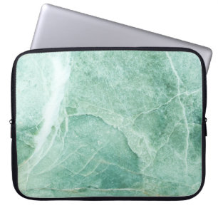 Capa Para Notebook Padrão de pedra mármore, textura verde.