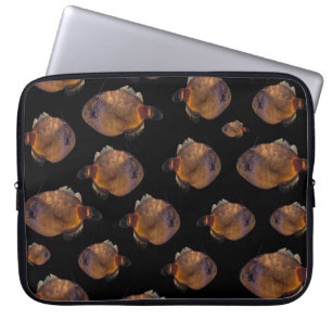 Capa Para Notebook Padrão De Peixe Da Escola De Coletes De Couro,