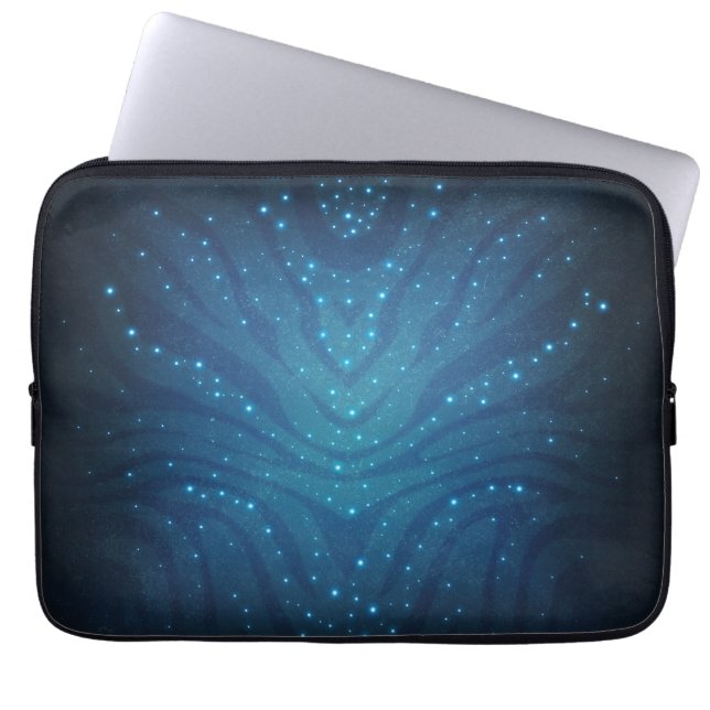 Capa Para Notebook Padrão de Pele Alienigena Azul Bioluminescente - A (Frente)