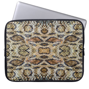 Capa Para Notebook padrão de pele de cobra. Impressão animal vindim