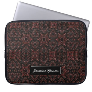 Capa Para Notebook Padrão de pele de cobra único castanho
