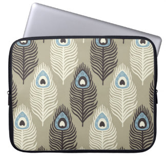 Capa Para Notebook Padrão de pena de peacock, estilo de vintage.