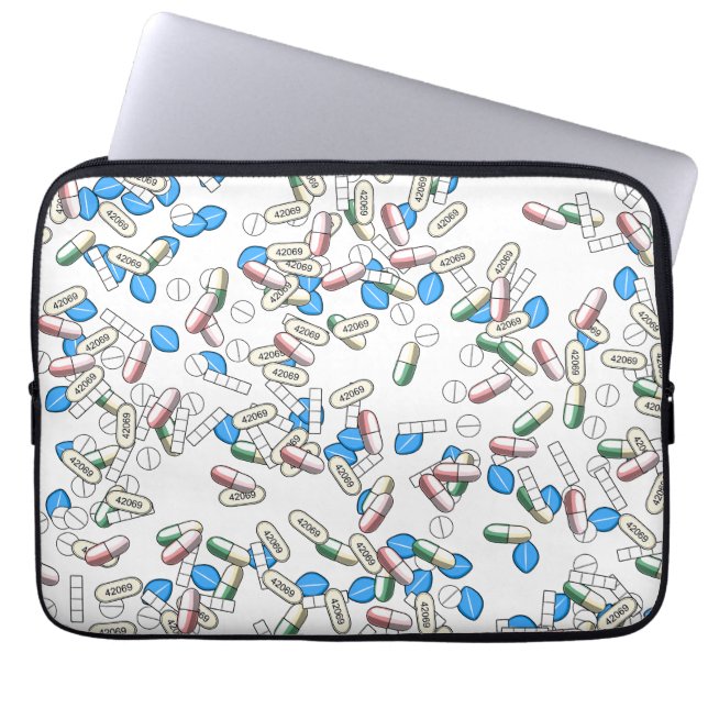 Capa Para Notebook Padrão de Pílulas Espalhadas (Frente)