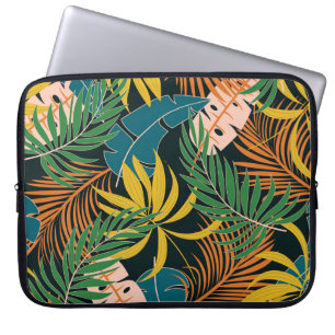 Capa Para Notebook Padrão de Plantas Tropicais de Verão