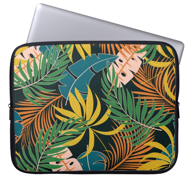 Capa Para Notebook Padrão de Plantas Tropicais de Verão (Frente)
