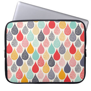 Capa Para Notebook Padrão de Ponto de Arte do Pop do Raindrop