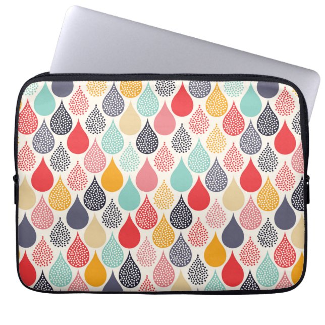 Capa Para Notebook Padrão de Ponto de Arte do Pop do Raindrop (Frente)