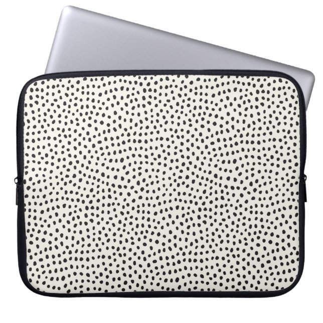 Capa Para Notebook Padrão de ponto preto (Frente)