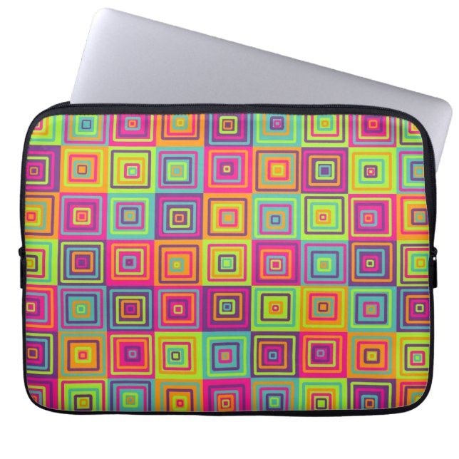 Capa Para Notebook Padrão de Quadrados (Frente)