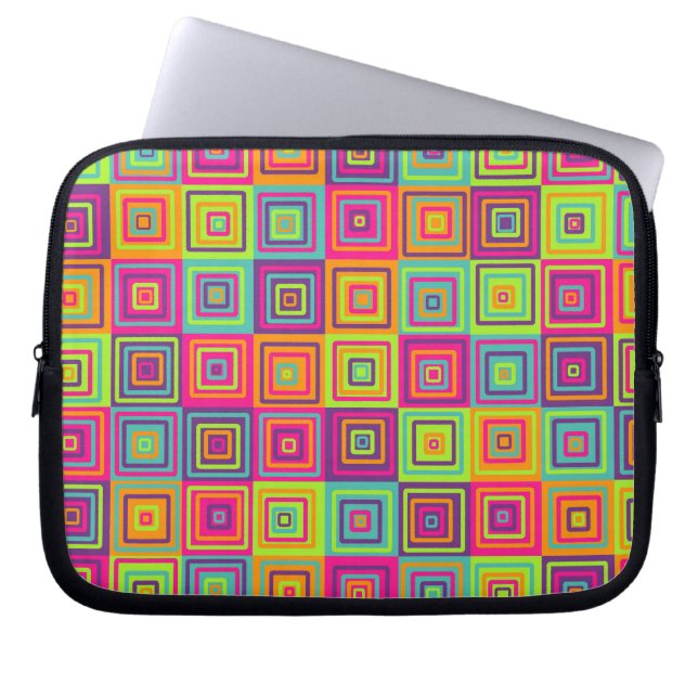 Capa Para Notebook Padrão de Quadrados (Frente)