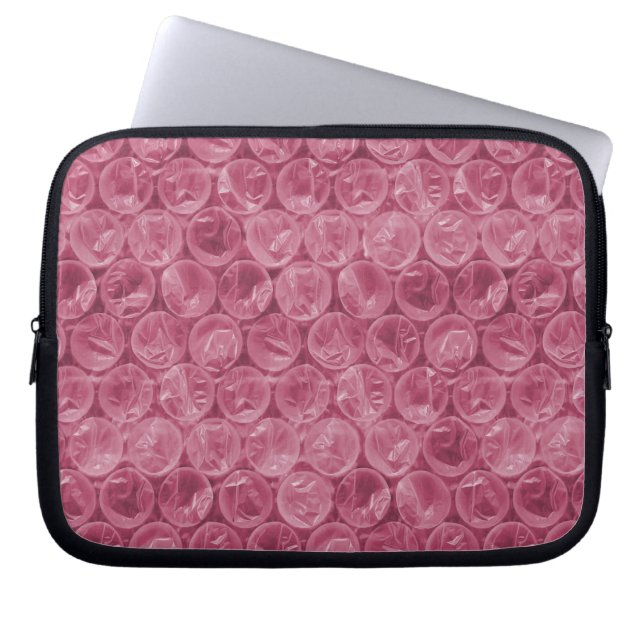 Capa Para Notebook Padrão de quebra de bolha rosa (Frente)