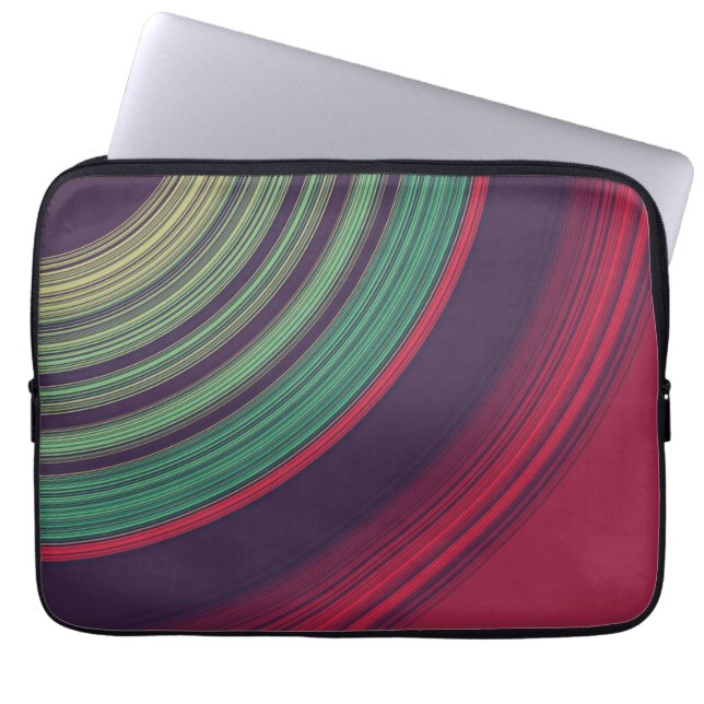 Capa Para Notebook Padrão de Ranhuras de Registro Abstrato Retro Lega (Frente)